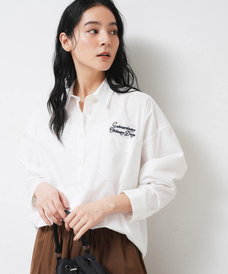 デッサン Dessin 刺繍シャツ (ホワイト(002)) ホワイト(002)