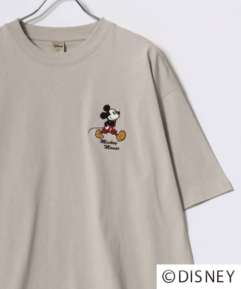 ディズニー Disney ミッキー ズートピア ベイマックス リロ&スティッチ ルシファー キャラクター 半袖 Tシャツ (グレイッシュベージュ) グレイッシュベージュ