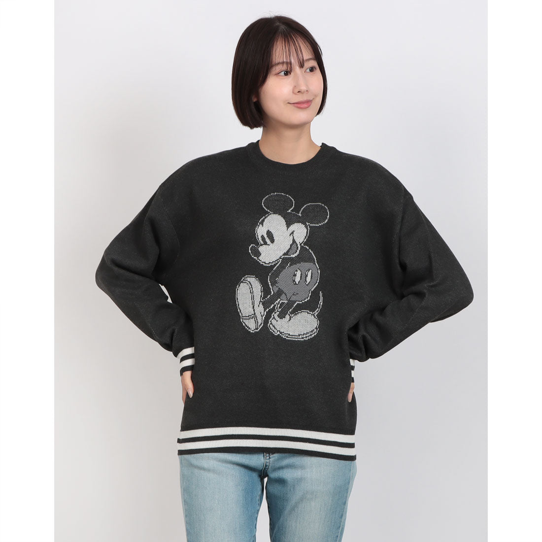 ディズニー Disney ディズニー ジャガードニット (ブラック) ブラック