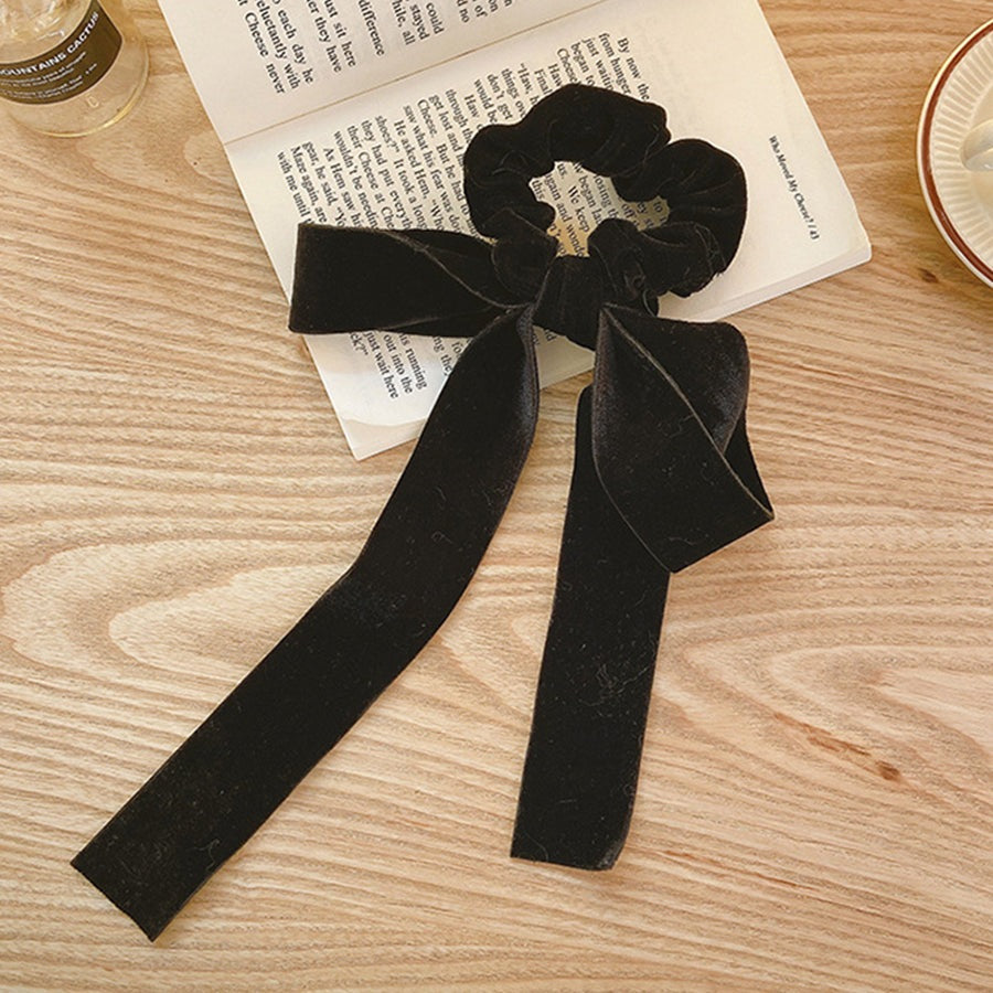 Diamond Hearts 【New with defects】 Velour Ribbon Chouchou Hair Accessory Simple Korean Korean Fashion