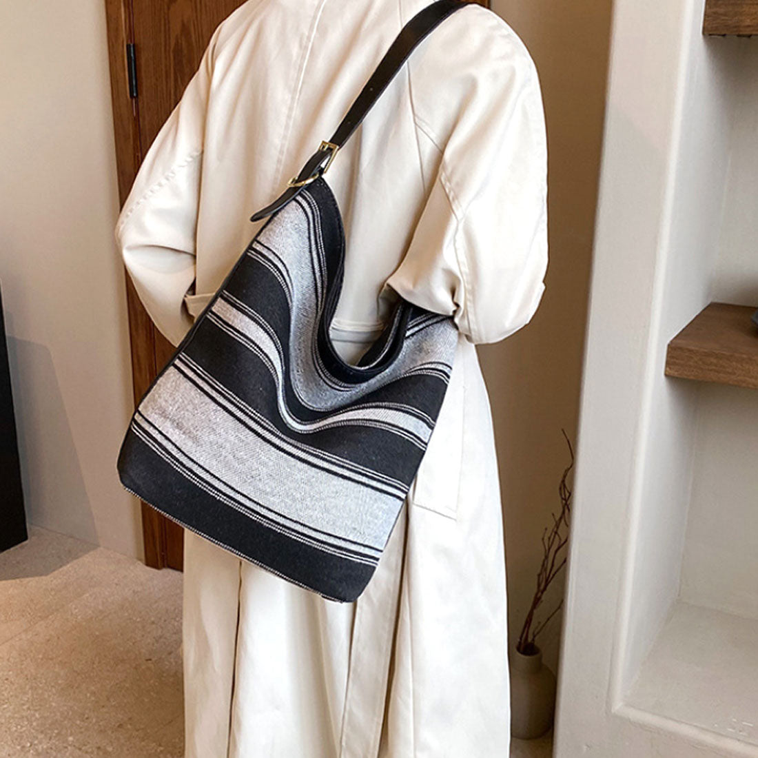 Durilly Dewlily Border Bucket Bag Bag女士在20年代,30年代,30年代,時尚休閒袋中可愛的Back Back Back Back Tote Bag