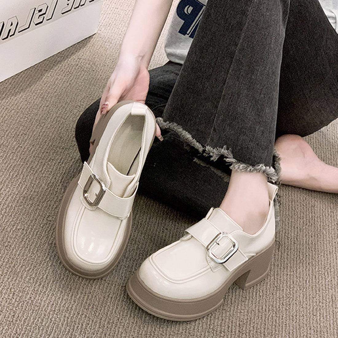 Dewlily Chunky Loafers for Women, Teens, 20s, 30s, Korean Fashion, Cas Dewlily Chunky Loafers for Women, Teens, 20s, 30s, Korean Fashion, Cas