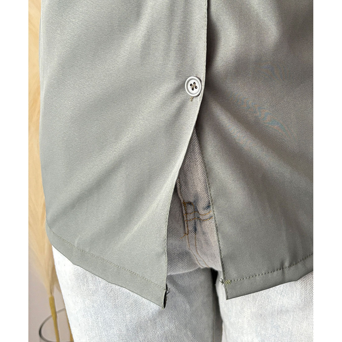 デューリリー Dewlily オープンカラー半袖シャツ レディース 韓国 春夏 シンプル カジュアル ブラウス 無地 おしゃれ 大人 かわいい お出かけ トップス 涼しげ らくちん (イエロー) イエロー