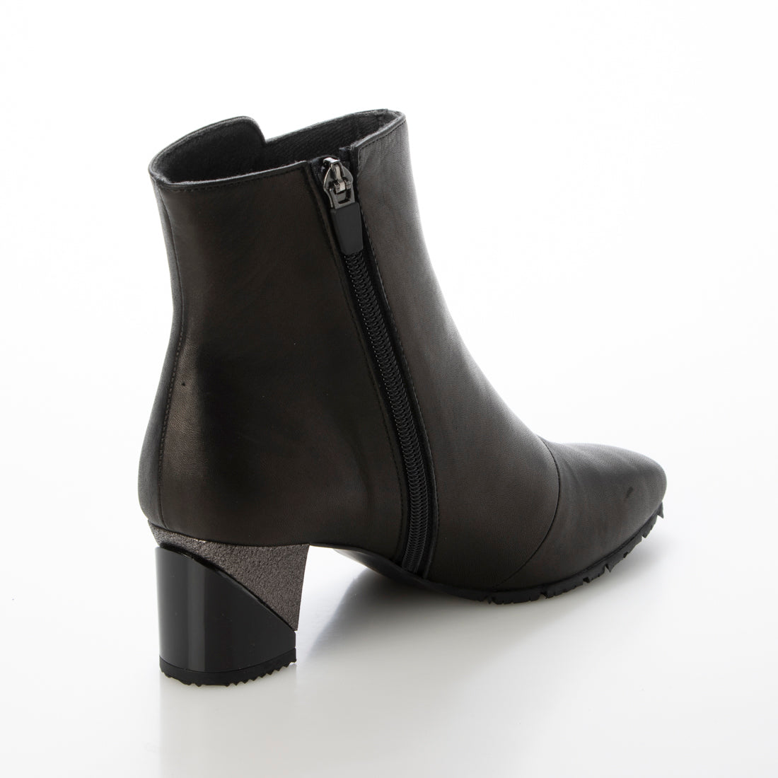 ドナミス Dona Miss 【消音・防滑ソール】エレガントショートブーツ (BL) BL