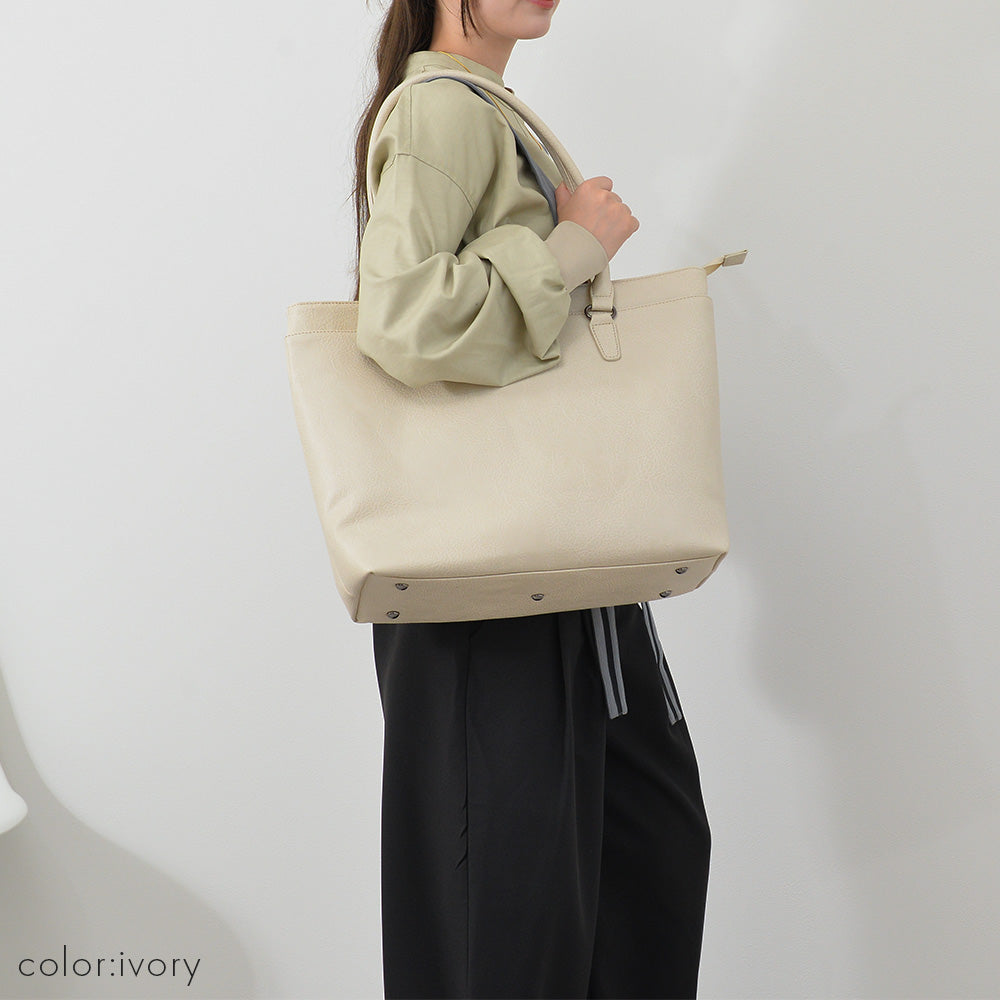 ディーケリー D.KELLY トートバッグ レディース A4 大容量 D.KELLY 軽量 通勤 通学 ビジネス シンプル カジュアル マザーズバッグ BMM-3902 (アイボリー) アイボリー