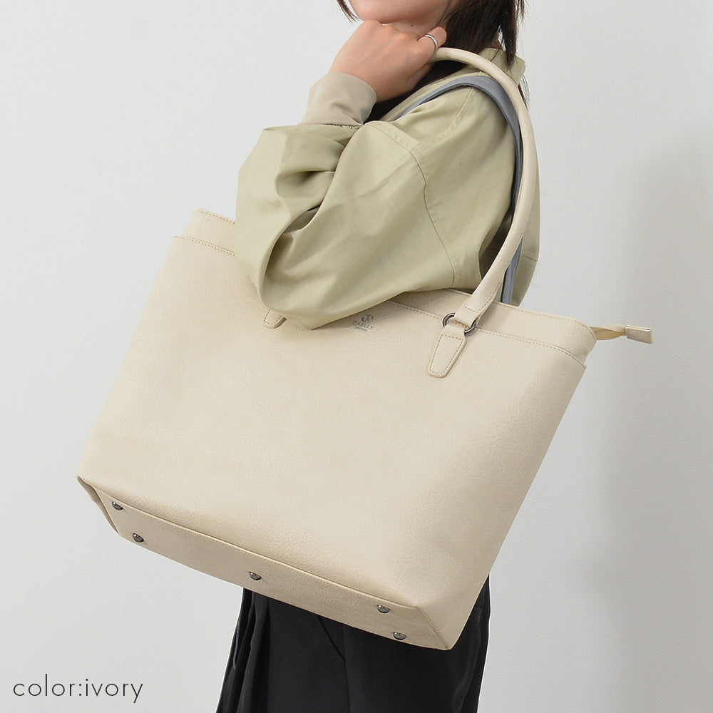 ディーケリー D.KELLY トートバッグ レディース A4 大容量 D.KELLY 軽量 通勤 通学 ビジネス シンプル カジュアル マザーズバッグ BMM-3902 (アイボリー) アイボリー