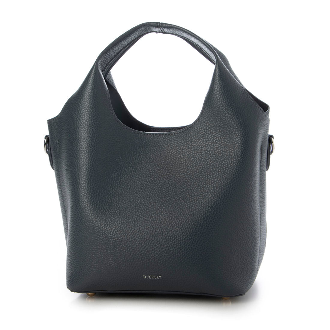 ディーケリー D.KELLY ハンドバッグ レディース D.KELLY スクエア 2way ハンド バッグ ショルダー 手提げ バッグ HR-434 (ダークブルー) ダークブルー