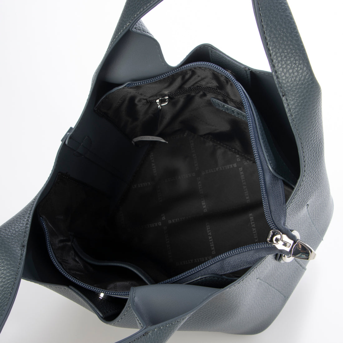 ディーケリー D.KELLY ハンドバッグ レディース D.KELLY スクエア 2way ハンド バッグ ショルダー 手提げ バッグ HR-434 (ダークブルー) ダークブルー