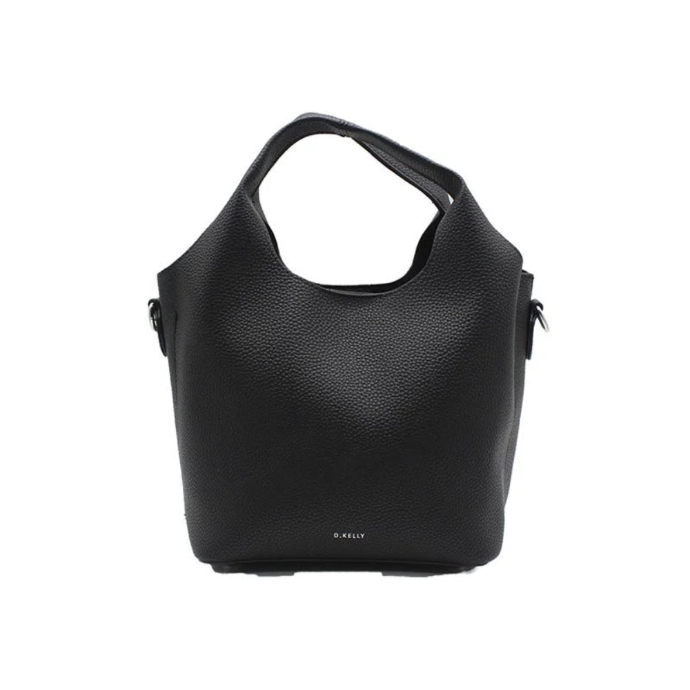 ディーケリー D.KELLY ハンドバッグ レディース D.KELLY スクエア 2way ハンド バッグ ショルダー 手提げ バッグ HR-434 (ブラック) ブラック