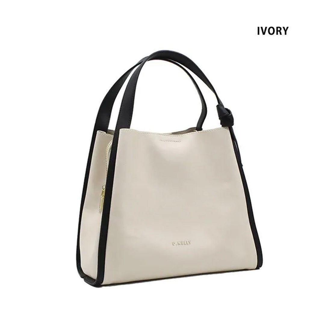 ディーケリー D.KELLY ハンドバッグ 2way ショルダーバッグ レディース D.KELLY バイカラー 自立 軽量 コンパクト ソフトレザー DK-ML-7103 (シルバー) シルバー