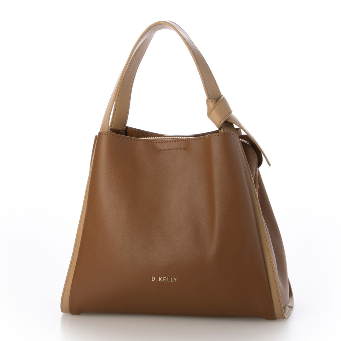 ディーケリー D.KELLY ハンドバッグ 2way ショルダーバッグ レディース D.KELLY バイカラー 自立 軽量 コンパクト ソフトレザー DK-ML-7103 (キャメル) キャメル