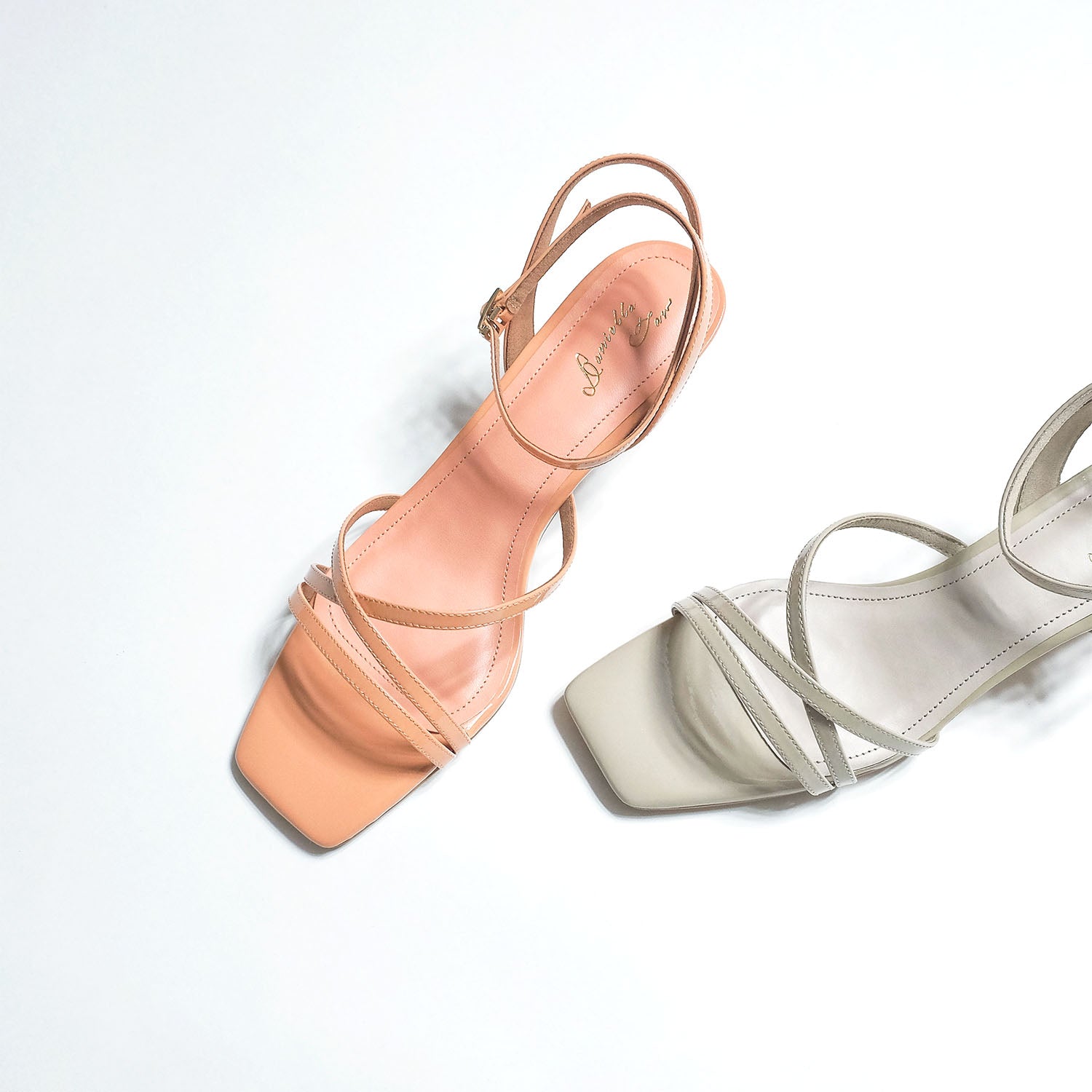 ダニエラアンドジェマ Daniella & GEMMA スクエアトゥストラップサンダル