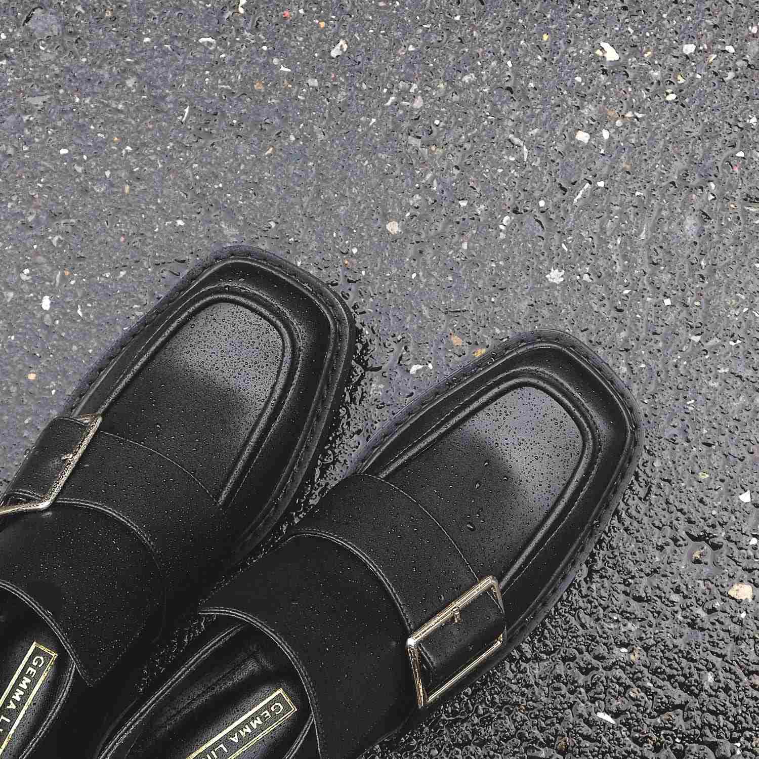 ダニエラアンドジェマ Daniella & GEMMA 【レイン対応】スクエアトゥショートエンジニアブーツ