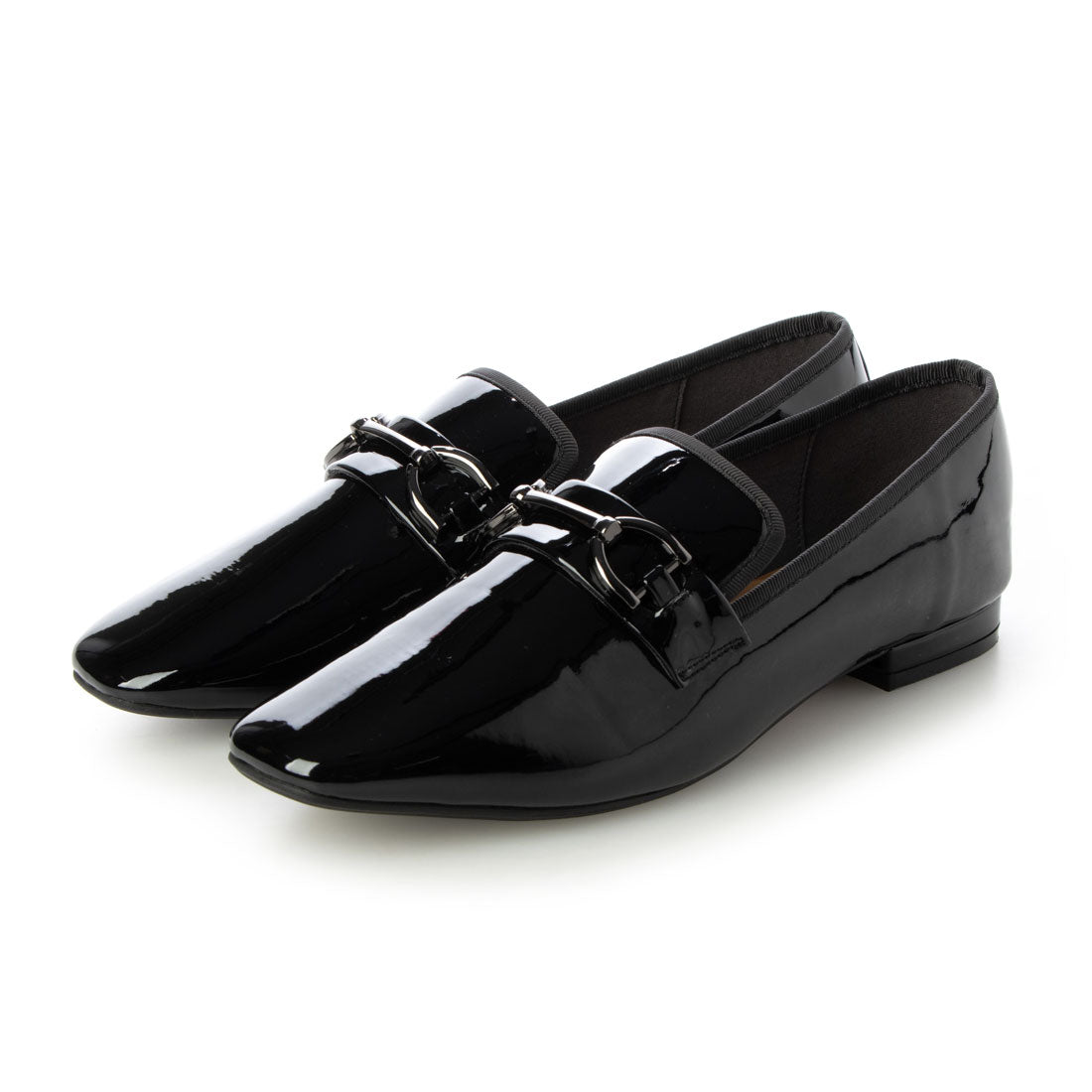 ダニエラアンドジェマ Daniella & GEMMA 【レイン対応】ビットエナメルローファー,ブラックエナメル