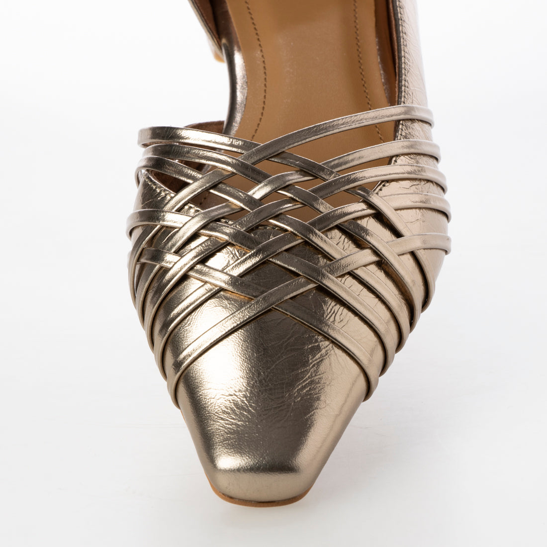 ダニエラアンドジェマ Daniella & GEMMA メタリックセパレートフラットパンプス