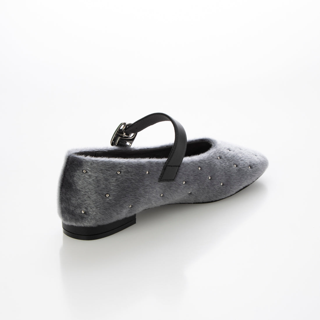 ダニエラアンドジェマ Daniella & GEMMA ストラップ付きバレエフラットシューズ (グレー生地) グレー生地