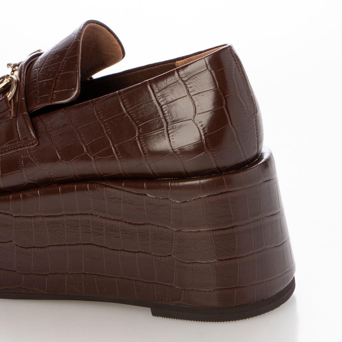 Daniella & GEMMA Bit Motif Embossed Volume Sole Loafers