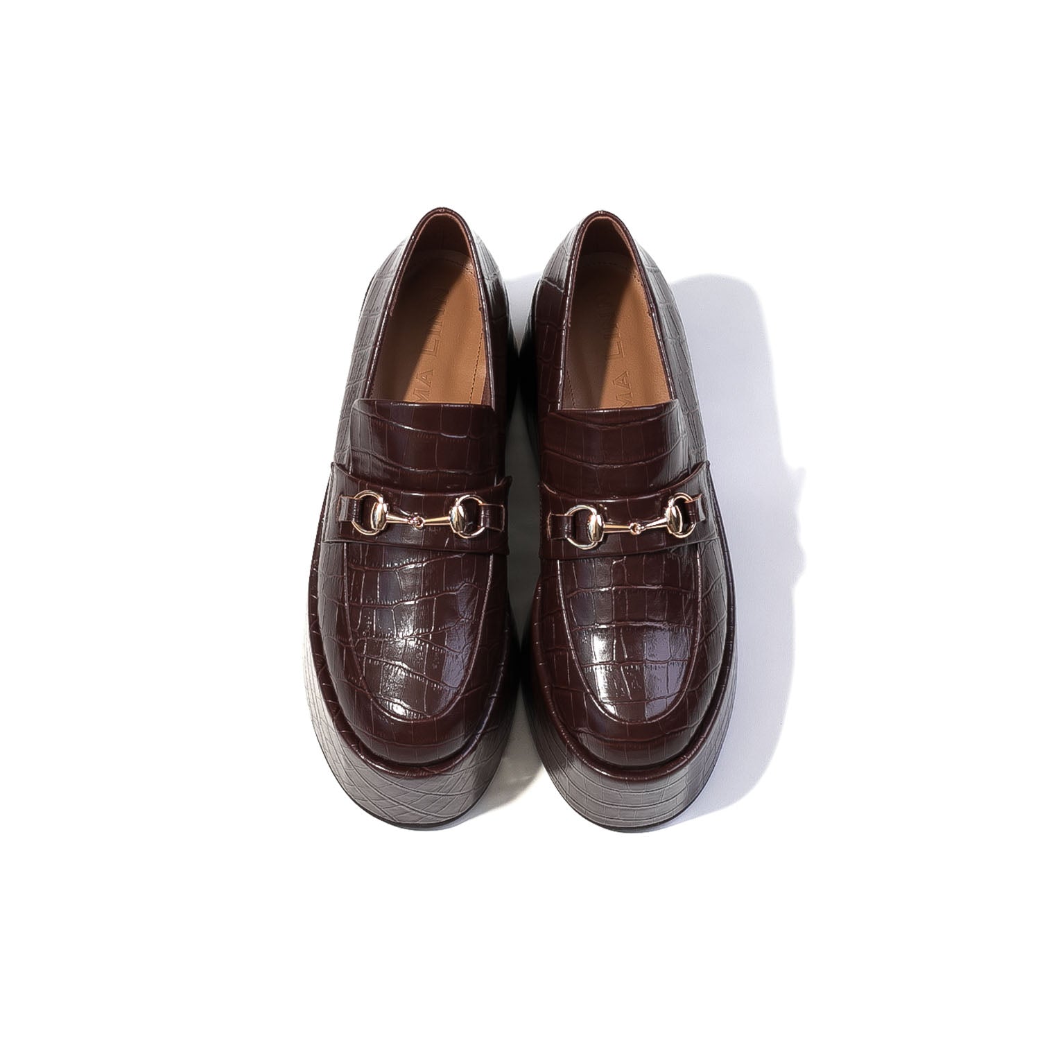 Daniella & GEMMA Bit Motif Embossed Volume Sole Loafers