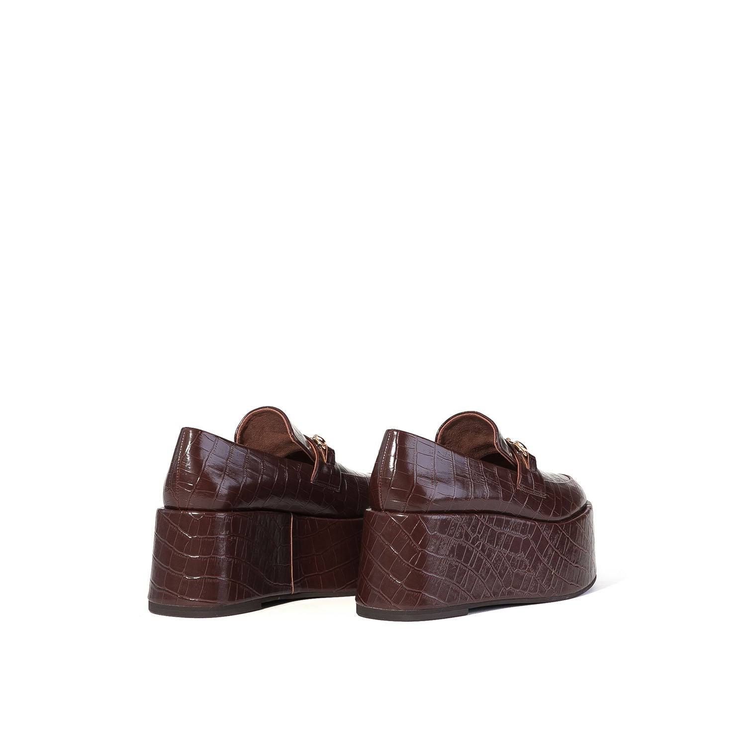 Daniella & GEMMA Bit Motif Embossed Volume Sole Loafers