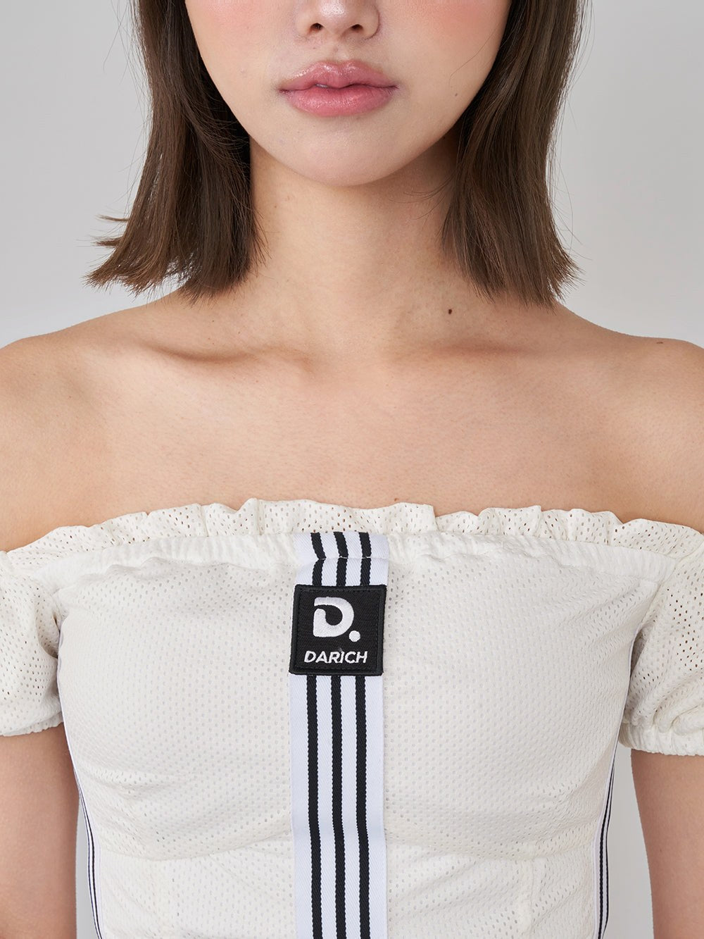 ダーリッチ Darich リメイクライクメッシュトップス (グレー) グレー