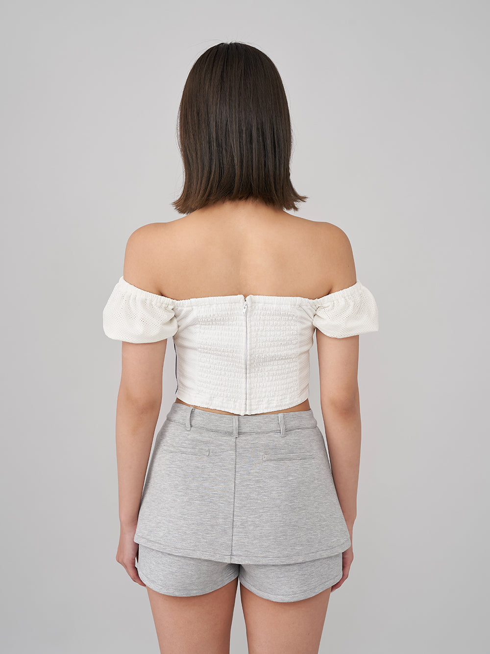 ダーリッチ Darich リメイクライクメッシュトップス (グレー) グレー