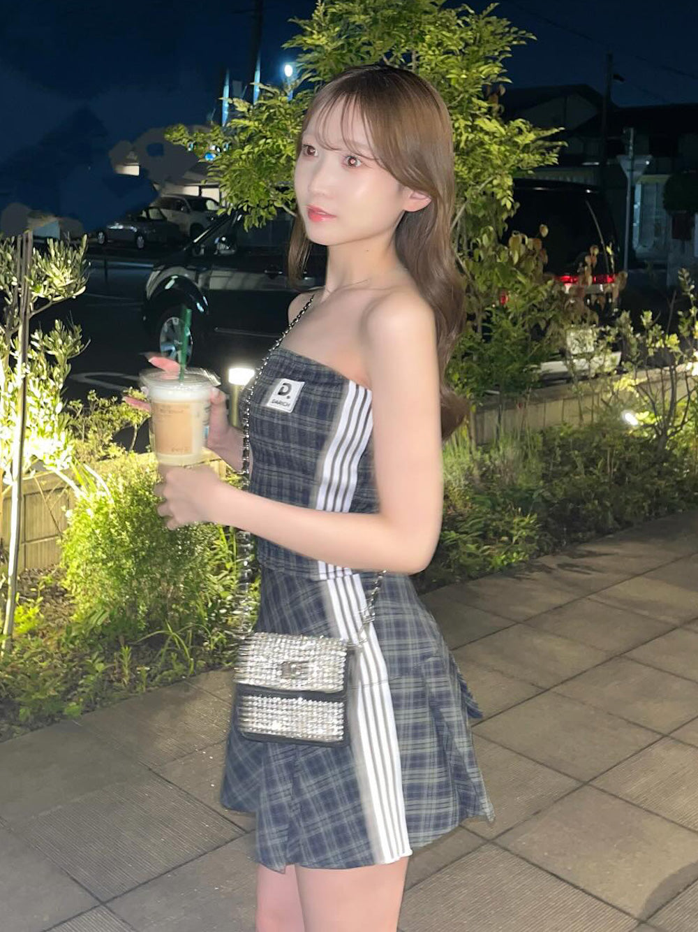 ダーリッチ Darich リメイクライクチェックミニスカート (グリーン) グリーン