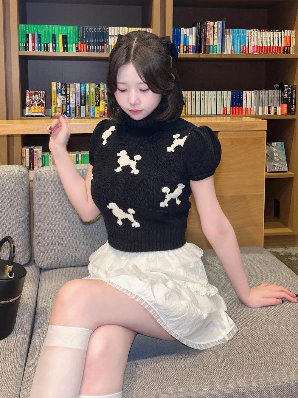 ダーリッチ Darich プードルシルエットニットトップス (ベージュ) ベージュ