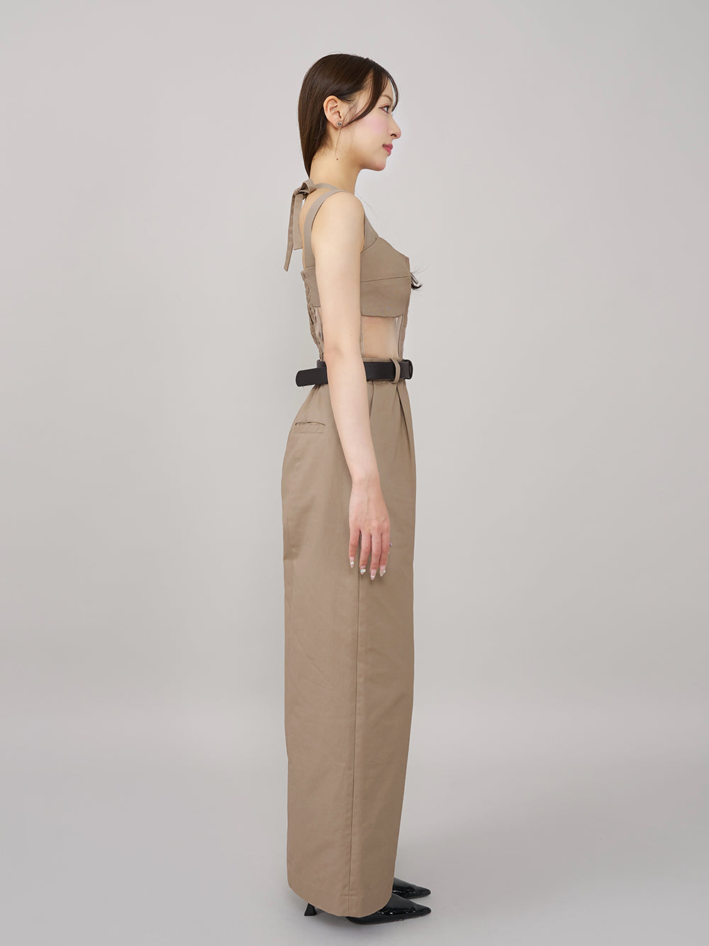 ダーリッチ Darich ランジェリーライクオールインワン (ベージュ) ベージュ