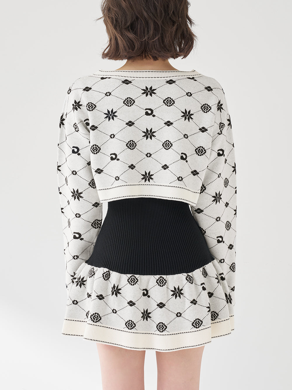 ダーリッチ Darich アンサンブルスノーロゴニットミニワンピース (サックス) サックス