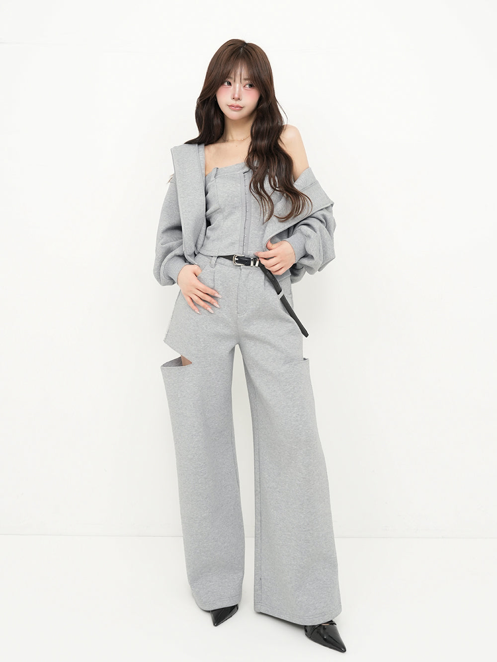 ダーリッチ Darich ボンディングスウェットベアアンサンブル (グレー) グレー