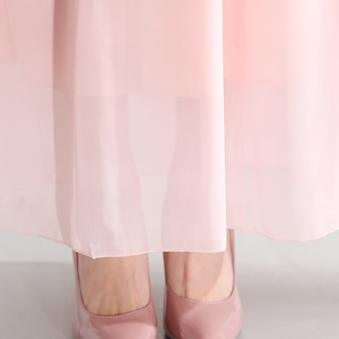 ドゥー ベル Doux Belle 2点セット風ノースリーブマキシワンピース (ライトグリーン) ライトグリーン