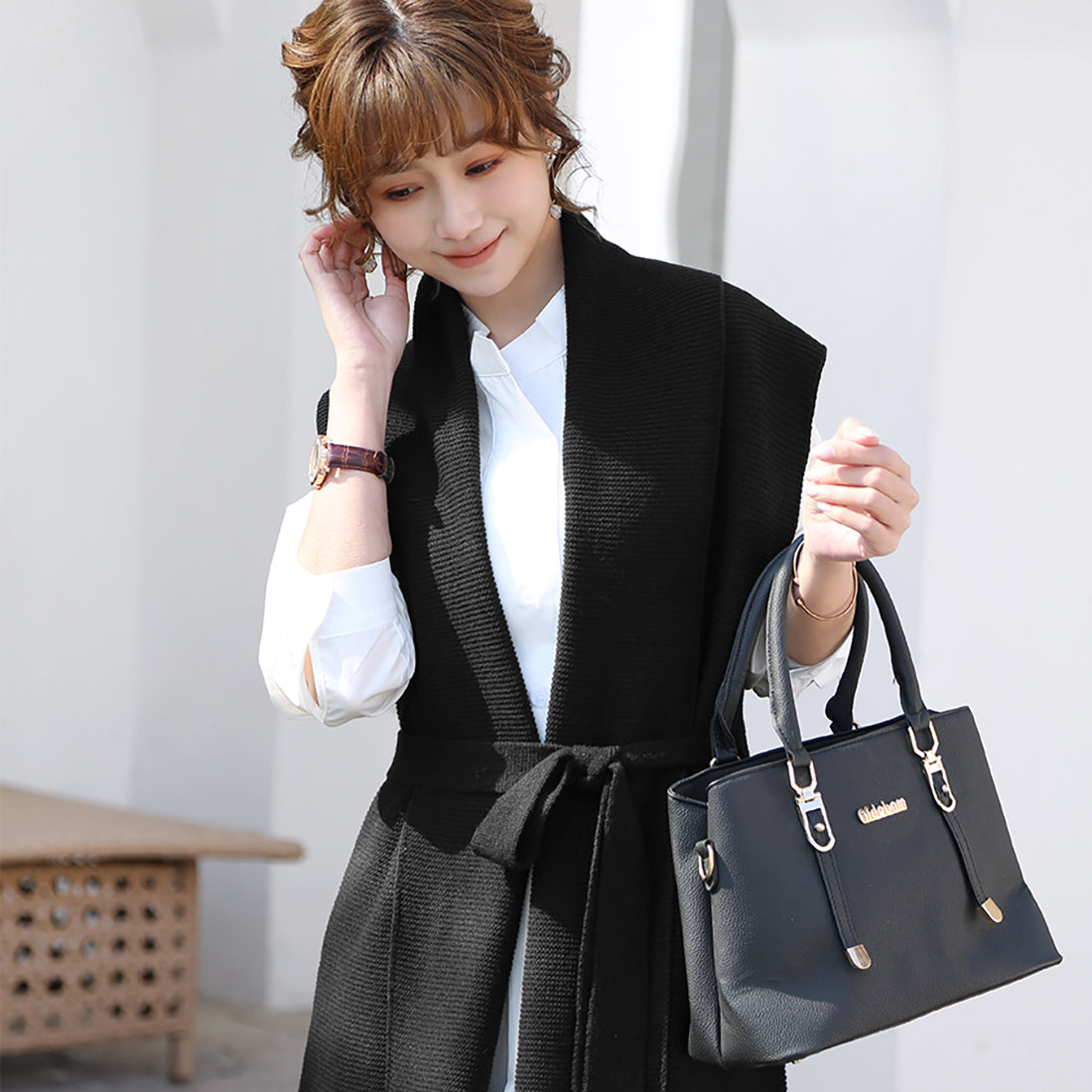 ドゥー ベル Doux Belle ニットジレ ロングジレ レディース