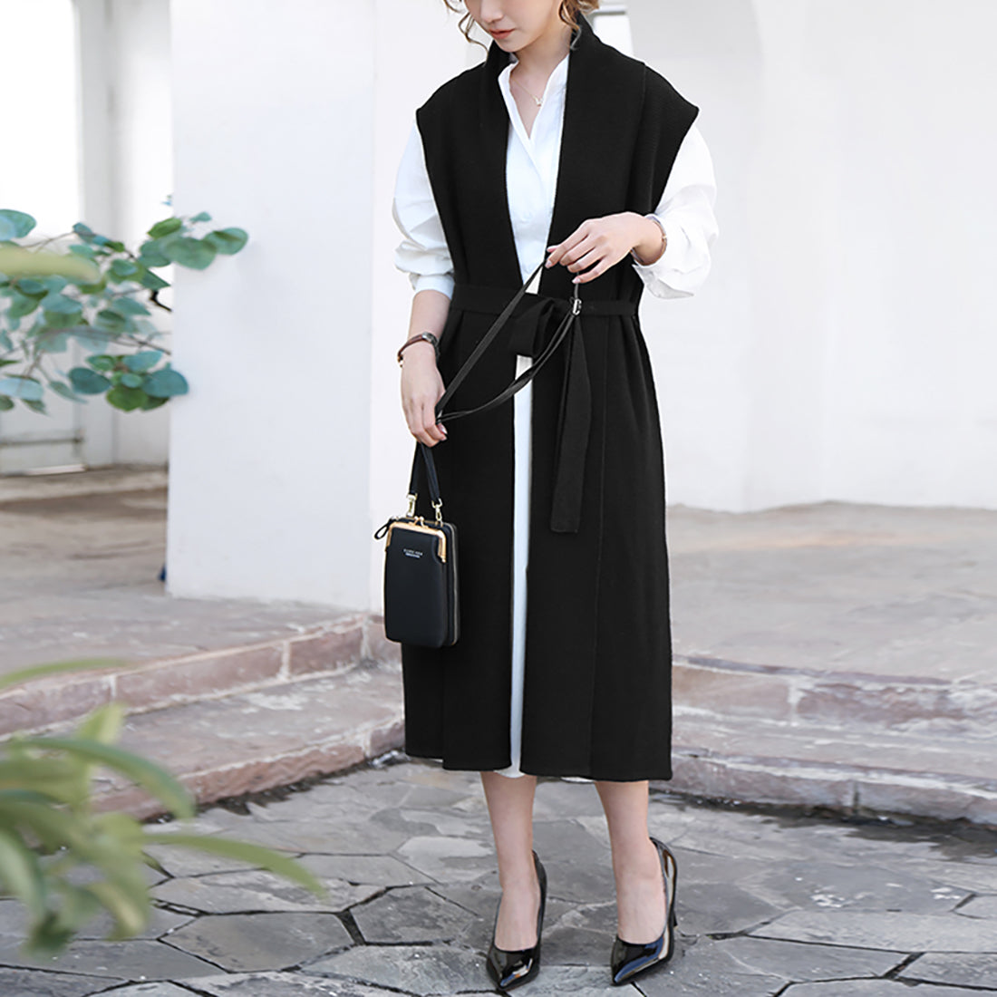 ドゥー ベル Doux Belle ニットジレ ロングジレ レディース