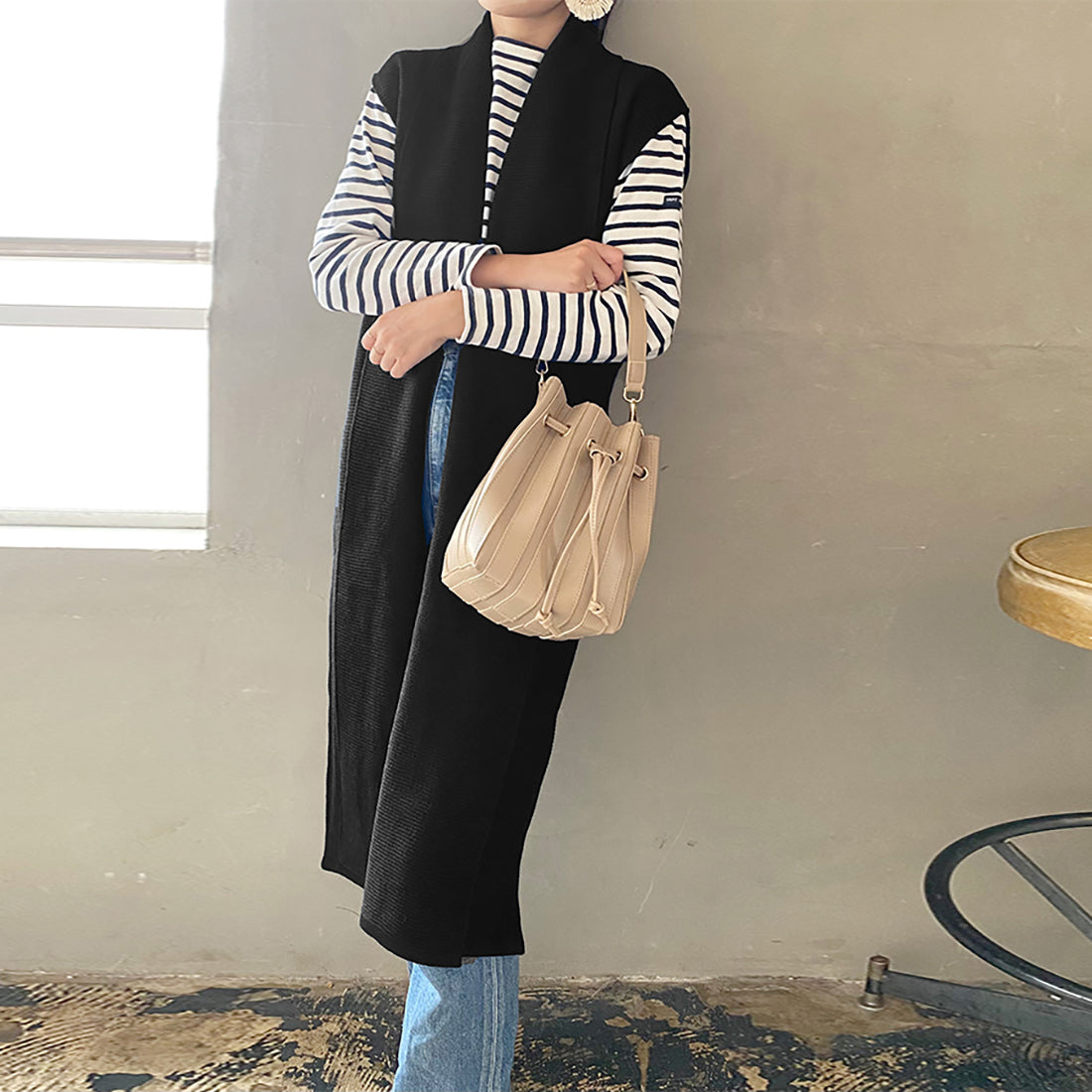 ドゥー ベル Doux Belle ニットジレ ロングジレ レディース