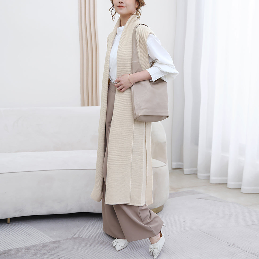 ドゥー ベル Doux Belle ニットジレ ロングジレ レディース