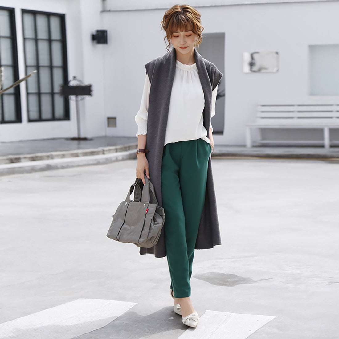 ドゥー ベル Doux Belle ニットジレ ロングジレ レディース