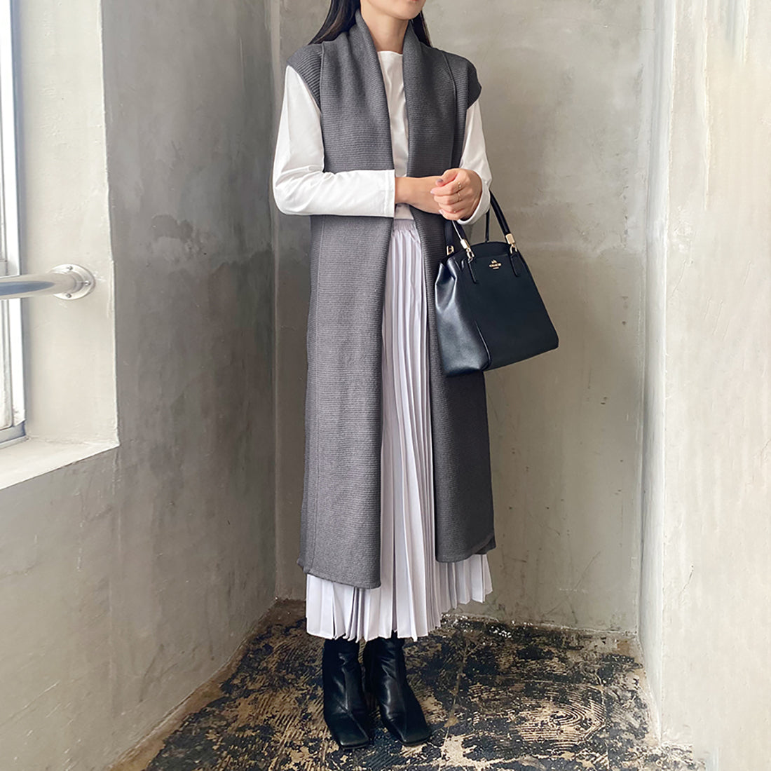 ドゥー ベル Doux Belle ニットジレ ロングジレ レディース