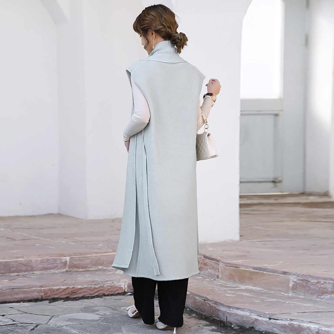 ドゥー ベル Doux Belle ニットジレ ロングジレ レディース