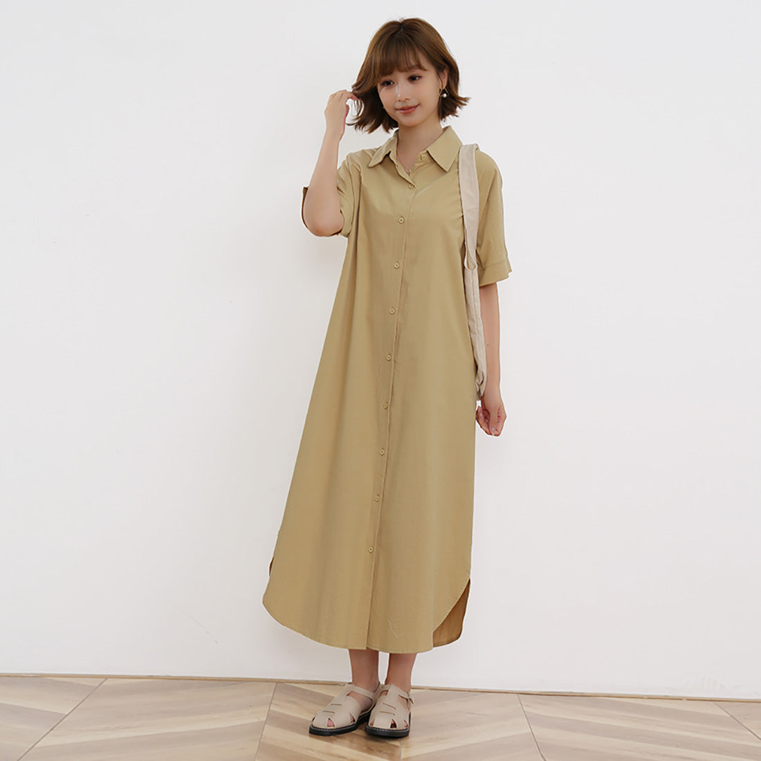 ドゥー ベル Doux Belle 新作 シャツワンピース ワンピース