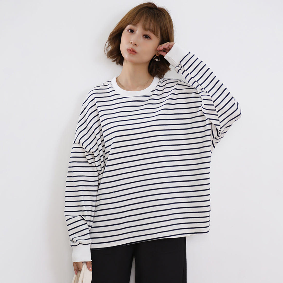 ドゥー ベル Doux Belle トップス 長袖 Tシャツ (ホワイト) ホワイト