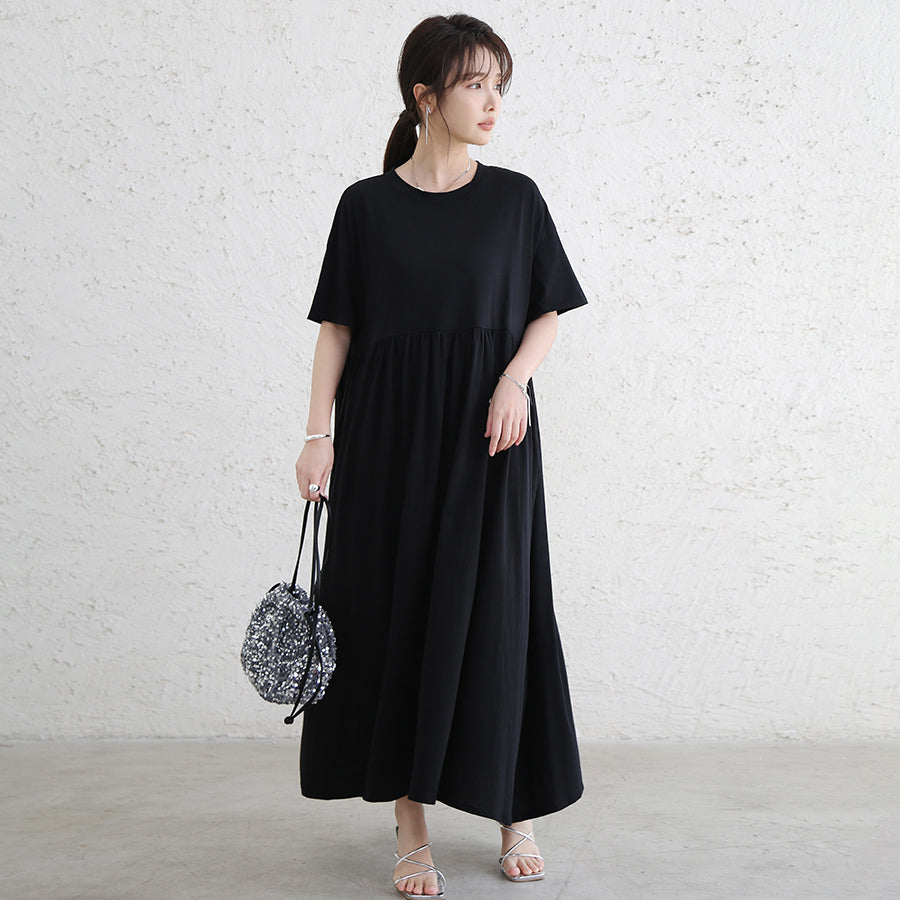 chinese dress ladies Doux Belle 100% Cotton Maxi Dress Long Length Short Sleeve
