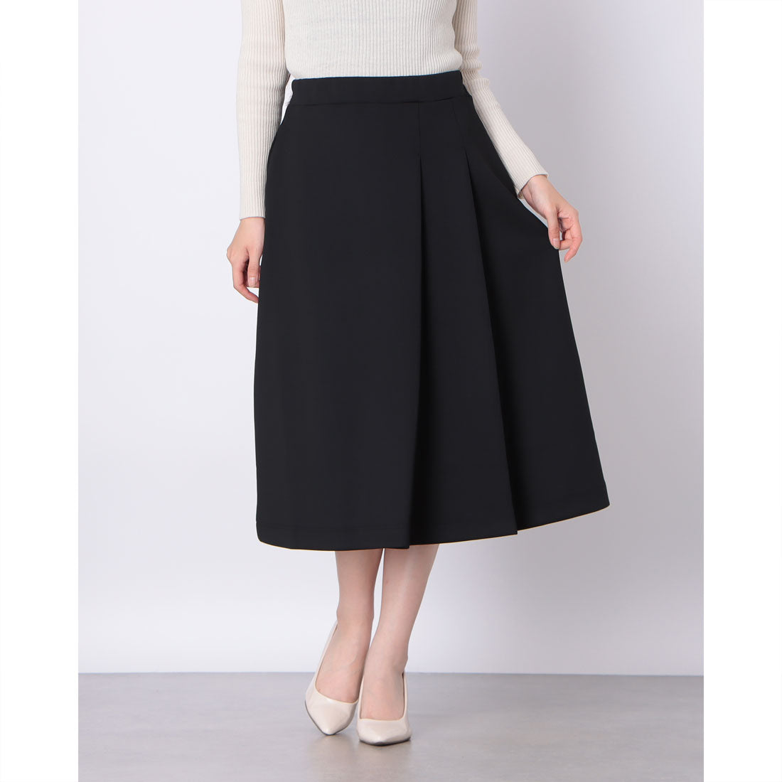 DoCLASSE Double Knit Jersey Asymmetrical Tact Skirt