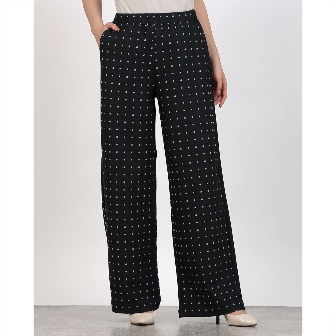 ドゥクラッセ DoCLASSE プレシャスウォームN・セミワイド74cm (ブラックパターン) ブラックパターン