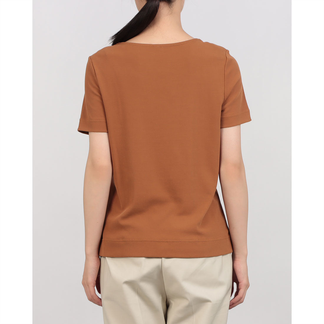 ドゥクラッセ DoCLASSE ハイカウントコットン・半袖ジャケットイン (キャメル) キャメル