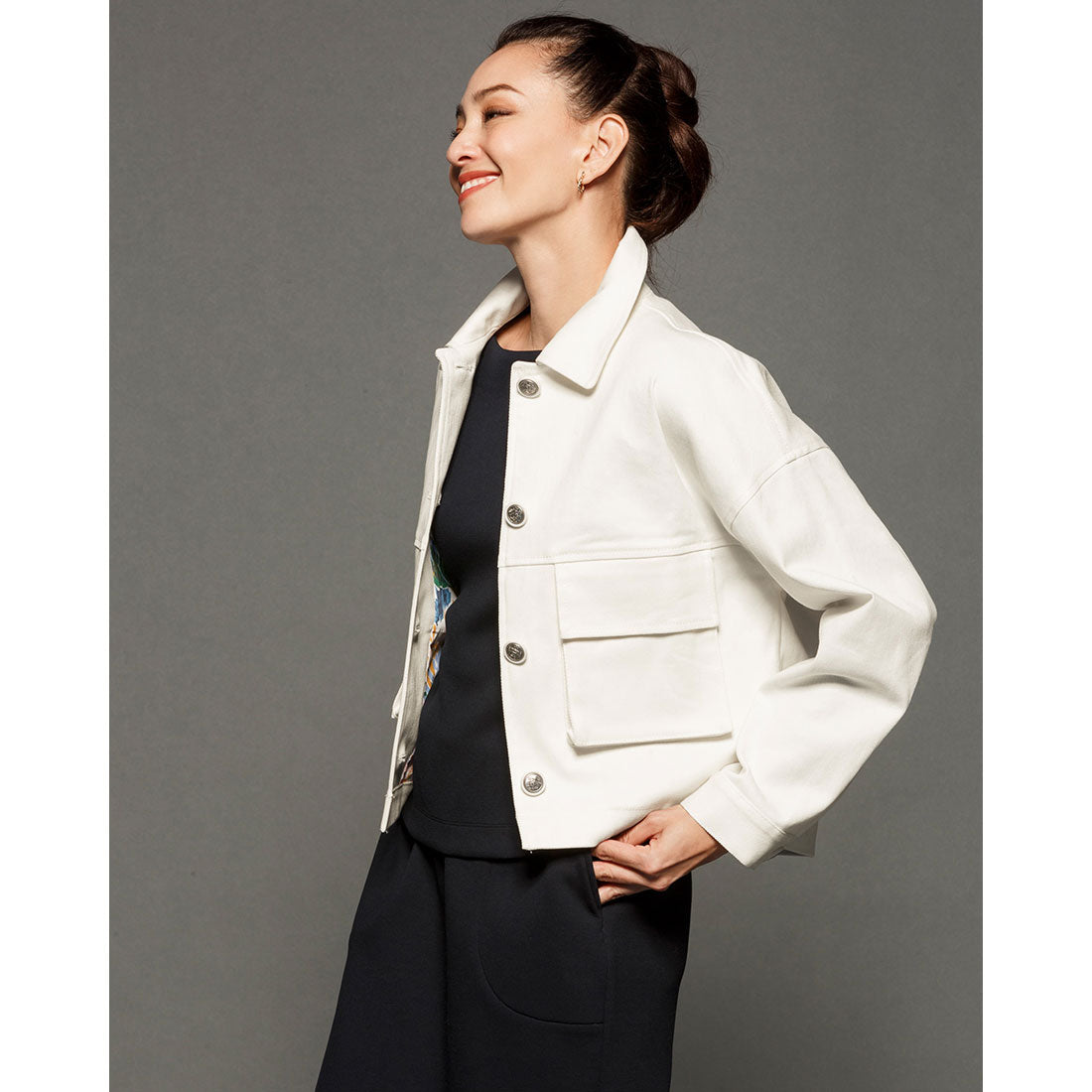 DoCLASSE Wide Stretch Denim Jacket