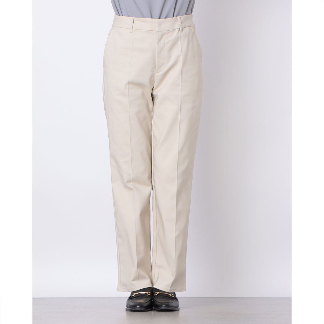 ドゥクラッセ DoCLASSE 二重織コットンストレッチ・ストレート/68cm (ライトベージュ) ライトベージュ