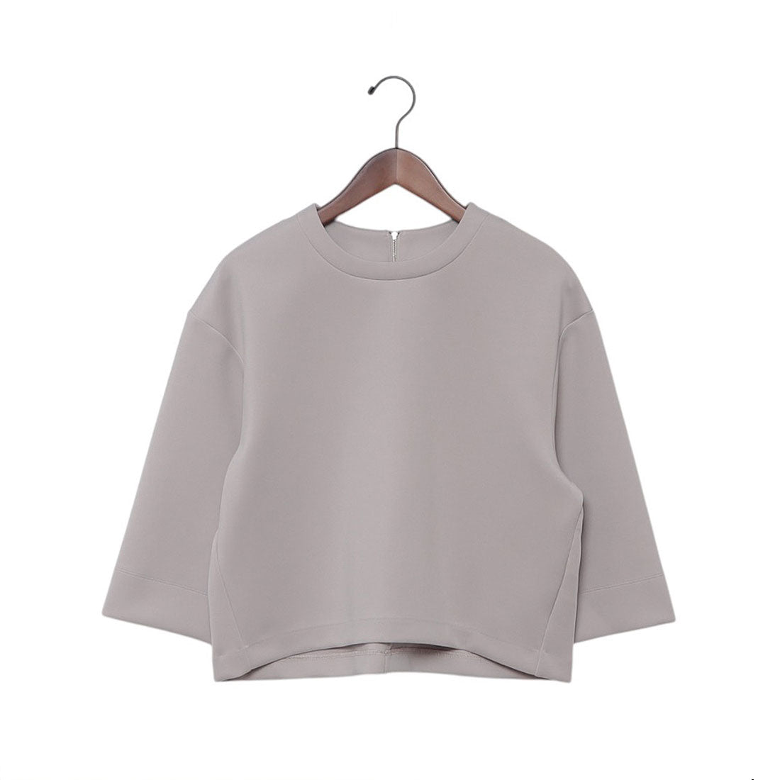 ドゥクラッセ DoCLASSE ダブル編みジャージー・フォルムトップス (ライトベージュ) ライトベージュ