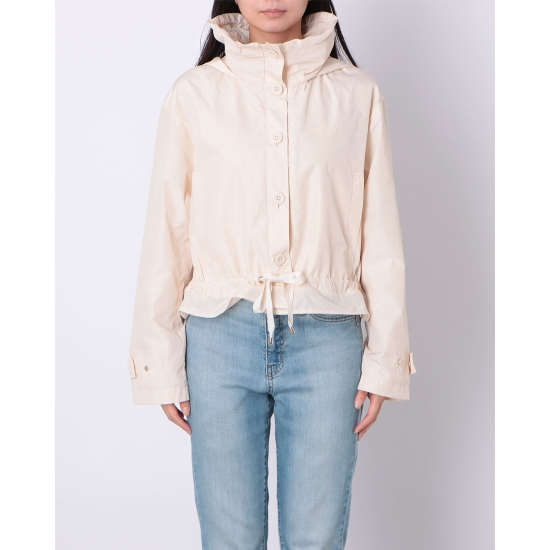 ドゥクラッセ DoCLASSE シャンブレータフタ・2WAYコート (ライトベージュ) ライトベージュ