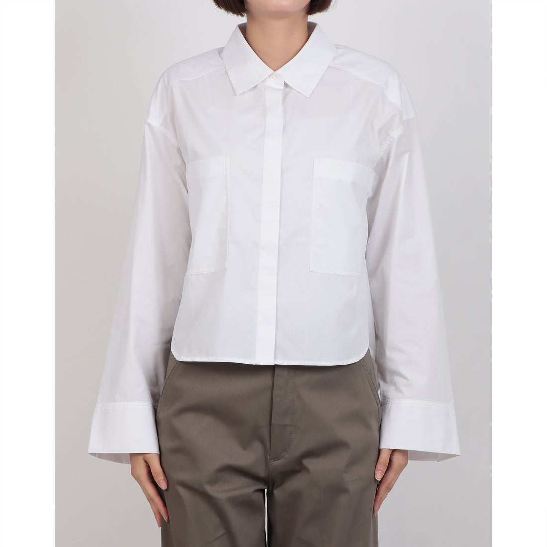 ドゥクラッセ DoCLASSE ワイドスリーブ・シャツジャケット (オフホワイト) オフホワイト