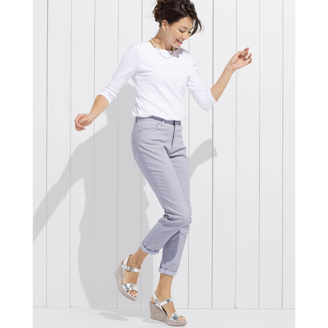 ドゥクラッセ DoCLASSE ミラクルストレッチ・5ポケットパンツ